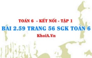 Bài 2.59 trang 56 SGK Toán 6 tập 1 Kết nối tri thức